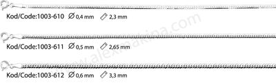 Balık Sırtı Singapur Zincir 3,30 mm