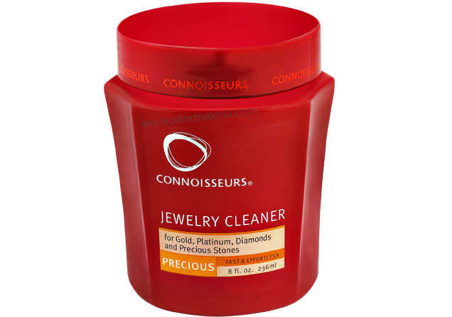 Connoisseurs Gold Jewelry Cleaner with Cleaning Basket and Polishing Cloth  8oz