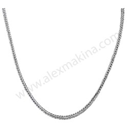 Fox Tail Sterling Silver Chain 3,25 mm - Thumbnail