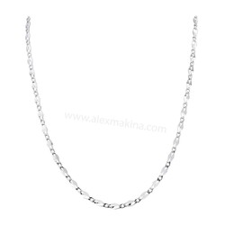 Meek Figaro 1+1 Sterling Silver Chain 4,6 mm - Thumbnail