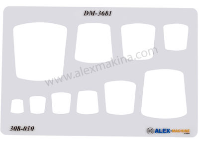 Metal Clay Template Tapered Square