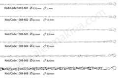 Singapur Gümüş Zincir 3,8 mm - Thumbnail