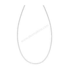 Sparse Curb Sterling Silver Chain 2,40 mm - Thumbnail