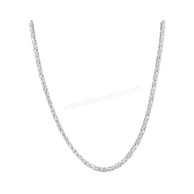 Square Bizantine Sterling Silver Chain 3,0 mm