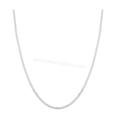 Tight Curb Silver Chain 0,8 mm